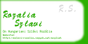 rozalia szlavi business card